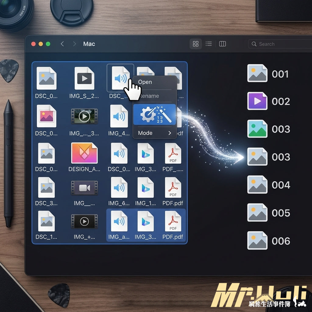 素材秒整理：創作者的各類影像、資料管理工具｜Mr.Renamer